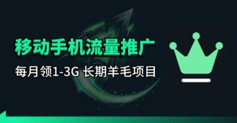 手机流量领取推广_每月一轮，刚需类的长期项目-宝藏屋创业网