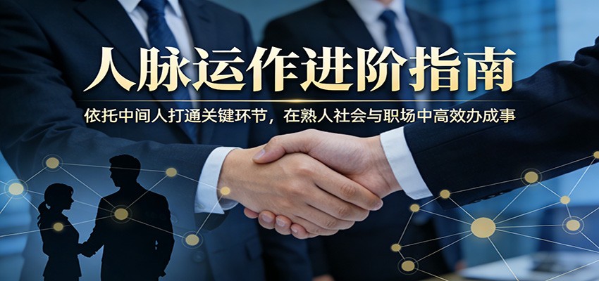 付费文章：人脉运作进阶指南，依托中间人打通关键环节，在熟人社会与职场中高效办成事-宝藏屋创业网