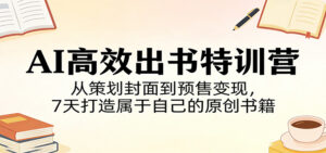 AI高效出书特训营：从策划封面到预售变现，7天打造属于自己的原创书籍-宝藏屋创业网