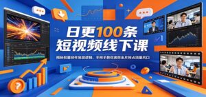 日更100条短视频线下课：揭秘批量创作底层逻辑，手把手教你高效出片抢占流量风口-宝藏屋创业网