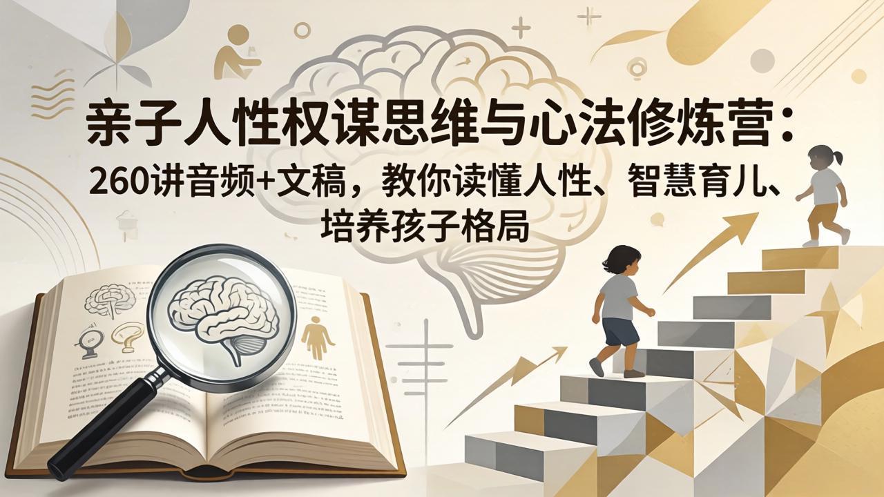 亲子人性权谋思维与心法修炼营：260讲音频+文稿，教你读懂人性、智慧育儿、培养孩子格局-宝藏屋创业网