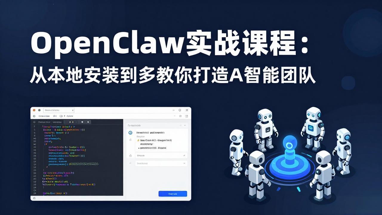 OpenClaw实战课程：从本地安装到多Agent协同，手把手教你打造AI智能团队-宝藏屋创业网