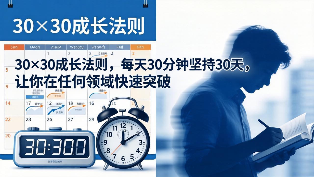 付费文章：30×30成长法则，每天30分钟坚持30天，让你在任何领域快速突破-宝藏屋创业网