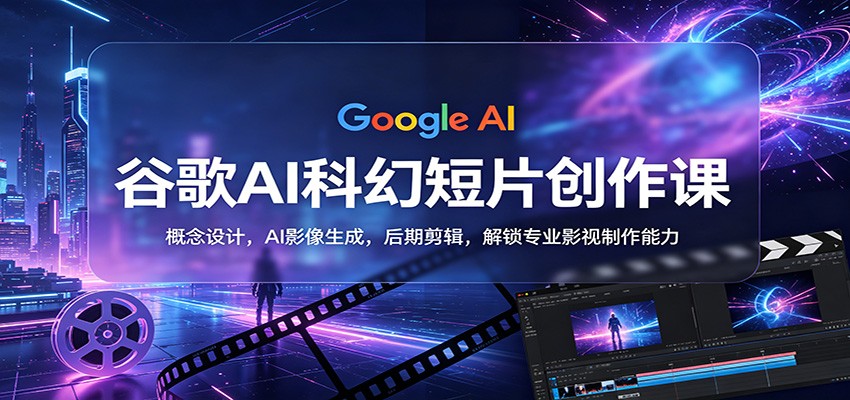 谷歌AI科幻短片创作课：概念设计，AI影像生成，后期剪辑，解锁专业影视制作能力-宝藏屋创业网
