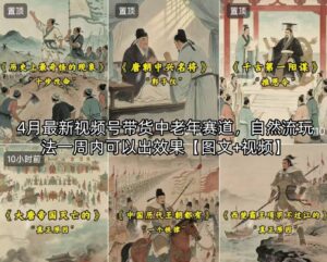 4月最新视频号带货中老年赛道，自然流玩法一周内可以出效果【图文+视频】-宝藏屋创业网