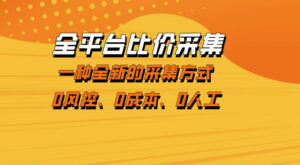全平台比价采集,一个稳定的数据采集项目,区别于传统的玩法不风控,零成本操作【揭秘】-宝藏屋创业网