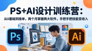 PS+AI设计训练营:从0基础到接单,两个月掌握两大软件,手把手把技能变收入-宝藏屋创业网