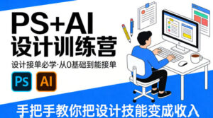 设计接单必学，PS+AI设计训练营，从0基础到能接单，手把手教你把设计技能变成收入-宝藏屋创业网