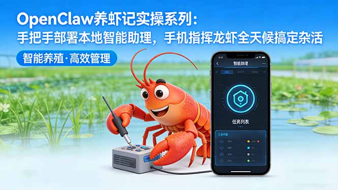 OpenClaw养虾记实操系列-更新：手把手部署本地智能助理，手机指挥龙虾全天候搞定杂活-宝藏屋创业网