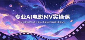 专业AI电影MV实操课：从创意构思到成片落地，零基础打造电影质感MV-宝藏屋创业网