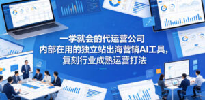 一学就会的代运营公司内部在用的独立站出海营销AI工具,复刻行业成熟运营打法-宝藏屋创业网