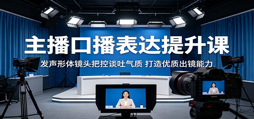 主播口播表达提升课：发声形体镜头把控谈吐气质，打造优质出镜能力-宝藏屋创业网