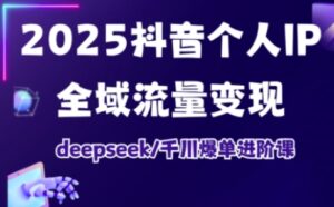 抖音个人IP全域流量变现进阶课,deepseek千川爆单进阶课(更新2026年05月)-宝藏屋创业网