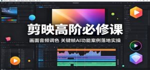 剪映高阶必修课：画面音频调色，关键帧AI功能案例落地实操-宝藏屋创业网