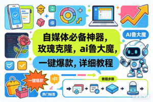 （18391期）玫瑰克隆神器，一键ai爆款工具，自媒体必备，60多个功能的详细教程-宝藏屋创业网