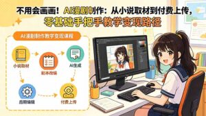 不用会画画！AI漫剧制作：从小说取材到付费上传，零基础手把手教学变现路径-宝藏屋创业网