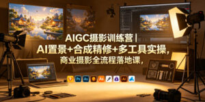AIGC摄影训练营｜AI置景+合成精修+多工具实操，商业摄影全流程落地课-宝藏屋创业网