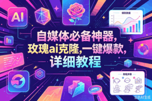 (18624期)玫瑰克隆工具,一键ai神器,爆款工具,自媒体必备,60多个功能,的详细教程-宝藏屋创业网
