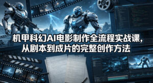 机甲科幻AI电影制作全流程实战课，从剧本到成片的完整创作方法-宝藏屋创业网