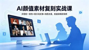 AI颜值素材复刻实战课，多图控一致性+提示词反推+洗图去重，批量做爆款视频-宝藏屋创业网