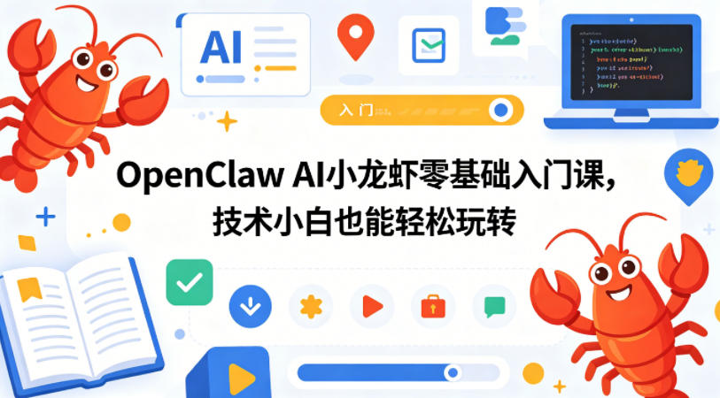 OpenClaw AI小龙虾零基础入门课，技术小白也能轻松玩转-宝藏屋创业网