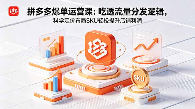 拼多多爆单运营实战课：吃透流量分发逻辑，科学定价布局SKU轻松提升店铺利润-宝藏屋创业网