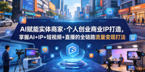 AI赋能实体商家·个人创业商业IP打造,掌握AI+IP+短视频+直播的全链路流量变现打法-宝藏屋创业网