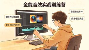 全能音效实战训练营：数千种分类音效+数十个FCPX工程，告别音效单一，剪出电影质感-宝藏屋创业网