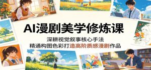 AI漫剧美学修炼课:深耕视觉叙事核心手法,精通构图色彩打造高阶质感漫剧作品-宝藏屋创业网