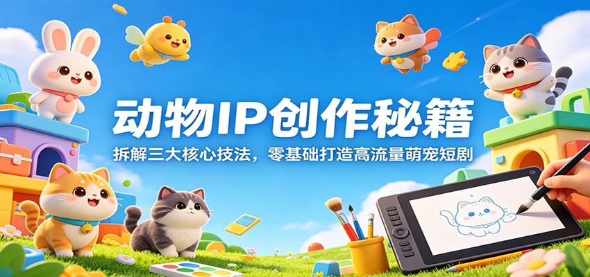 动物IP创作秘籍：拆解三大核心技法，零基础打造高流量萌宠短剧-宝藏屋创业网