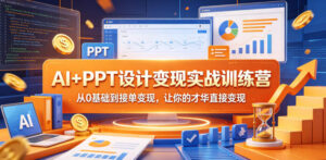 AI+PPT设计变现实战训练营,从0基础到接单变现,让你的才华直接变现-宝藏屋创业网