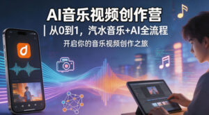 AI音乐视频创作营｜从0到1，汽水音乐+AI全流程，开启你的音乐视频创作之旅-宝藏屋创业网