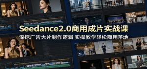 Seedance2.0商用成片实战课:深挖广告大片制作逻辑,实操教学轻松商用落地-宝藏屋创业网