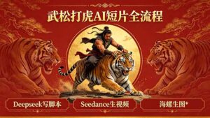 武松打虎AI短片全流程：Deepseek写脚本+Seedance生视频+海螺生图-宝藏屋创业网