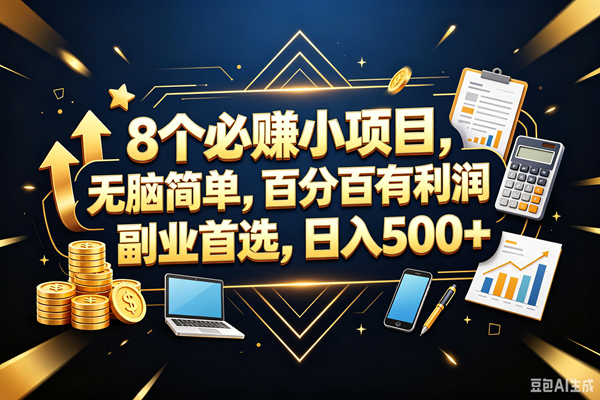 （18530期）9个必赚钱的小项目，百分百赚米，无脑简单，副业首选，日入399+-宝藏屋创业网