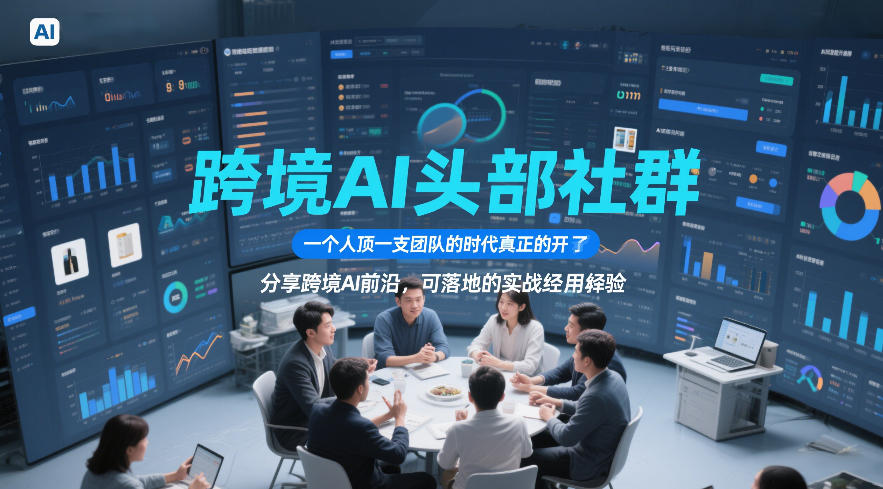 跨境AI头部社群，一个人顶一支团队的时代真正的开始了，分享跨境AI前沿，可落地的实战经验(更新5月11日)-宝藏屋创业网