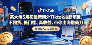 某大佬5月初最新海外Tiktok拉新项目,不囤货、低门槛、高收益,带你出海撸美刀-宝藏屋创业网
