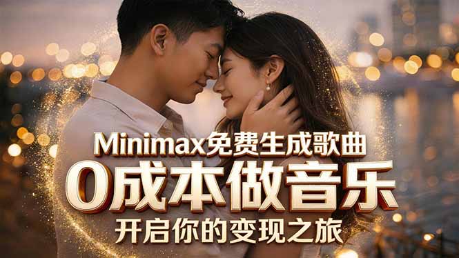 Minimax免费生成歌曲实测！0成本做音乐，说唱流行Lofi一键生成-宝藏屋创业网