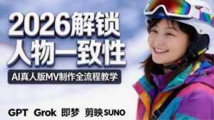 2026独创解锁人物一致性：AI真人版MV制作，不讲空话，不拼概念，全流程实操-宝藏屋创业网