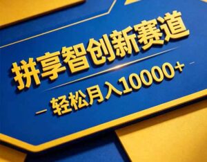 拼多多享智创新赛道，卖一切可以通过网盘链接交付的虚拟商品，轻松月入10000＋-宝藏屋创业网