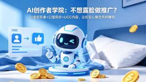 AI创作者学院:不想露脸做推广?AI虚拟形象+口型同步+UGC内容,让你安心睡觉照样赚钱-宝藏屋创业网