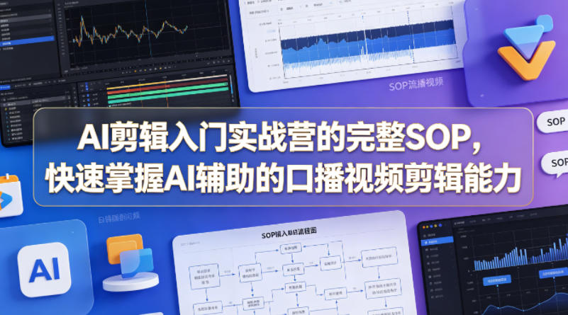 AI剪辑入门实战营的完整SOP，快速掌握AI辅助的口播视频剪辑能力-宝藏屋创业网