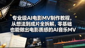 专业级AI电影MV制作教程，从想法到成片全拆解，零基础也能做出电影质感的AI音乐MV-宝藏屋创业网