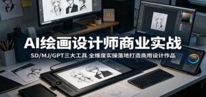 AI绘画设计师商业实战:SD/MJ/GPT三大工具,全维度实操落地打造商用设计作品-宝藏屋创业网