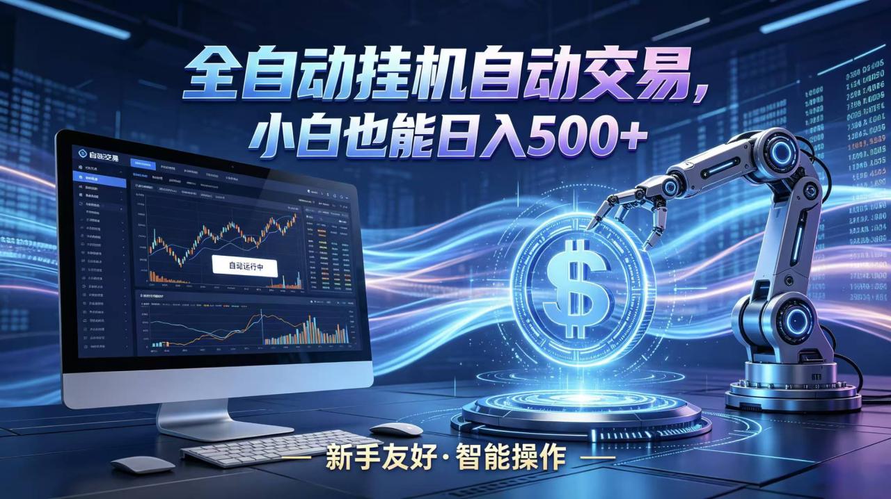全新智能化交易助手，傻瓜式操作，小白也能快速上手，轻松实现日入500+-宝藏屋创业网