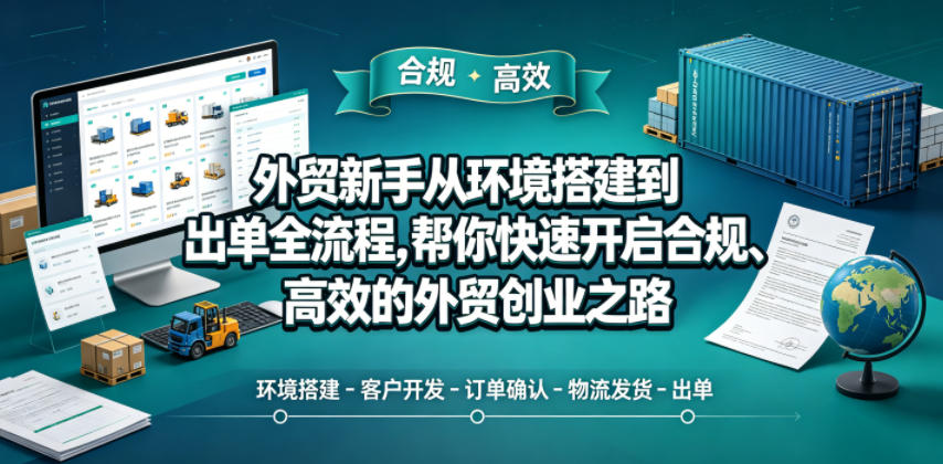 外贸新手从环境搭建到出单全流程，帮你快速开启合规、高效的外贸创业之路-宝藏屋创业网