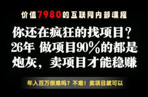 26年请不要疯狂的找项目了，卖项目远比你想象的暴利，你也可以月入10W+【揭秘】-宝藏屋创业网