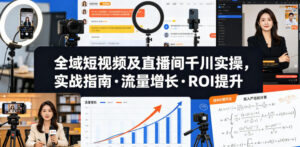 全域短视频及直播间千川实操，实战指南·流量增长·ROI提升-宝藏屋创业网