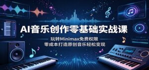 AI音乐创作零基础实战课:玩转Minimax免费权限,零成本打造原创音乐轻松变现-宝藏屋创业网