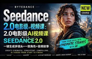 Seedance 2.0电影级AI视频课：一键生成多镜头+一致角色+音频叙事-宝藏屋创业网